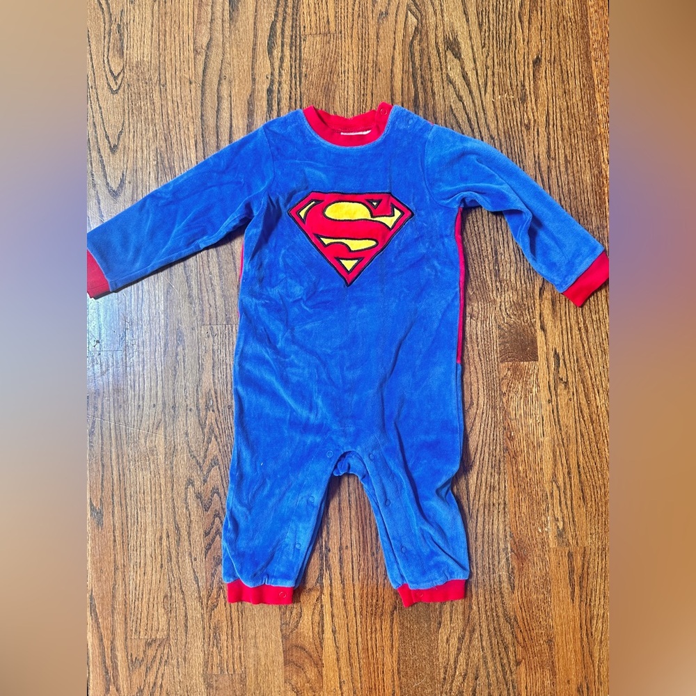 H&M Red and Blue Superman Baby Onesie